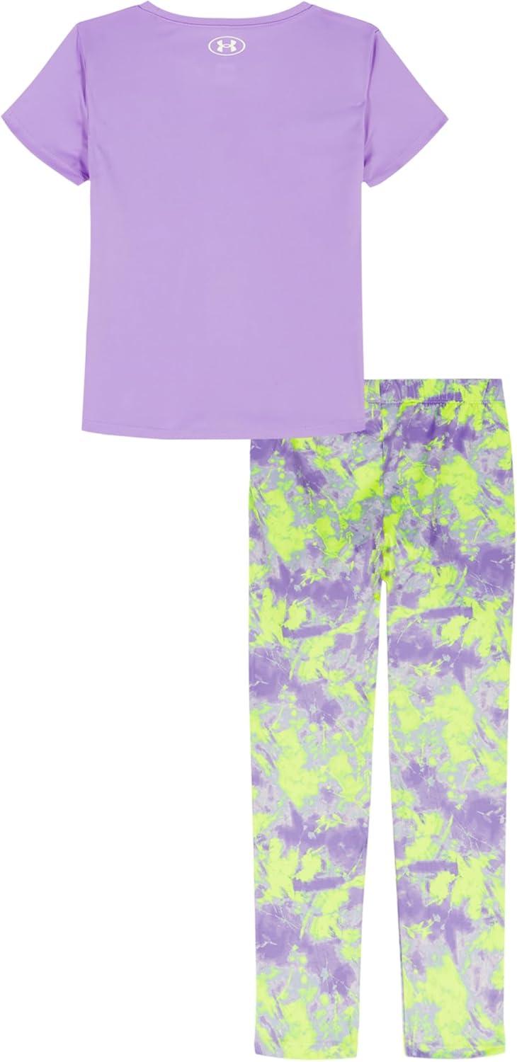 imageUnder Armour babygirls Ua Terrazzo Leopard Heart SetShort SetLavendar Print