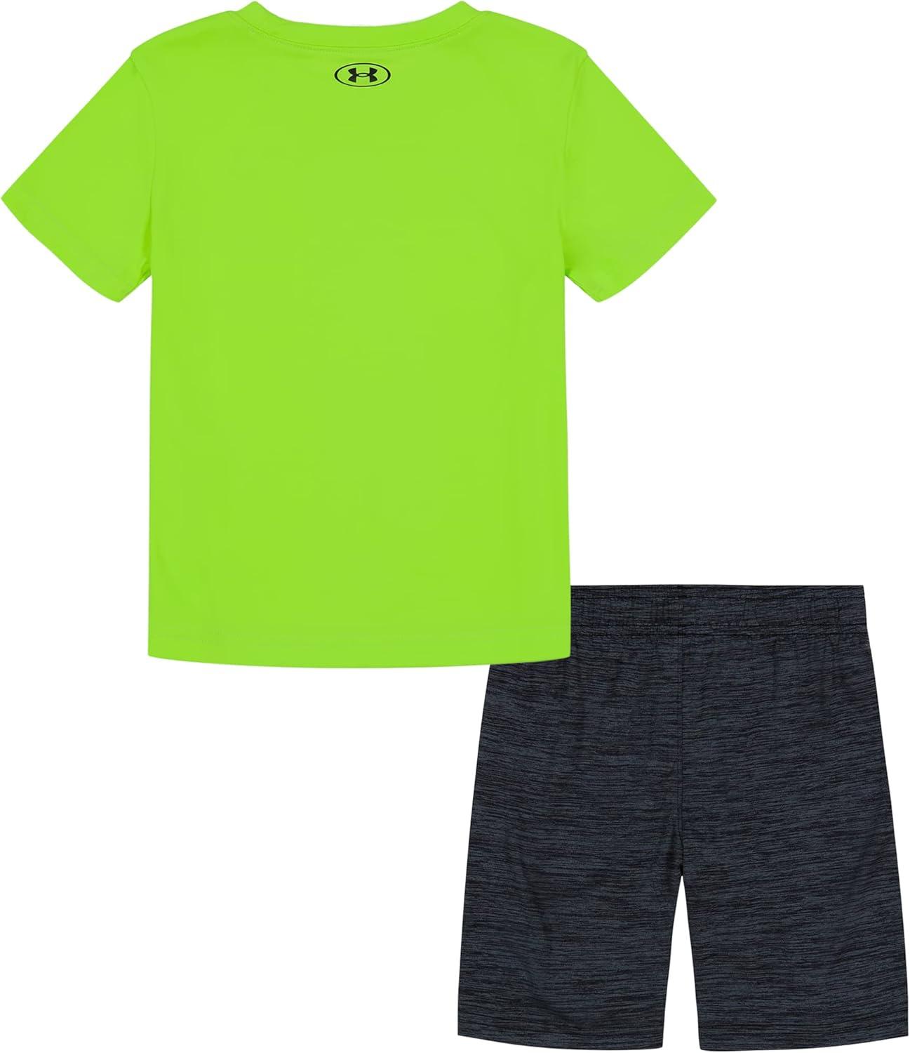 imageUnder Armour babygirls Ua Terrazzo Leopard Heart SetShort SetLime Surge Deconstruct