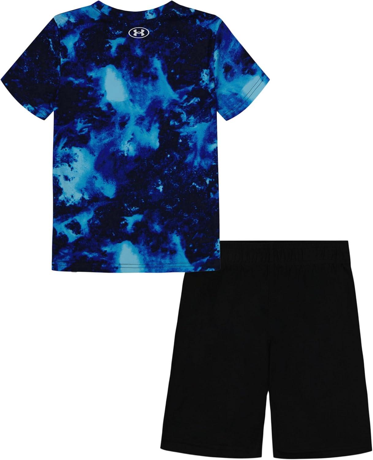 imageUnder Armour babygirls Ua Terrazzo Leopard Heart SetShort SetMidnight Navy Wash
