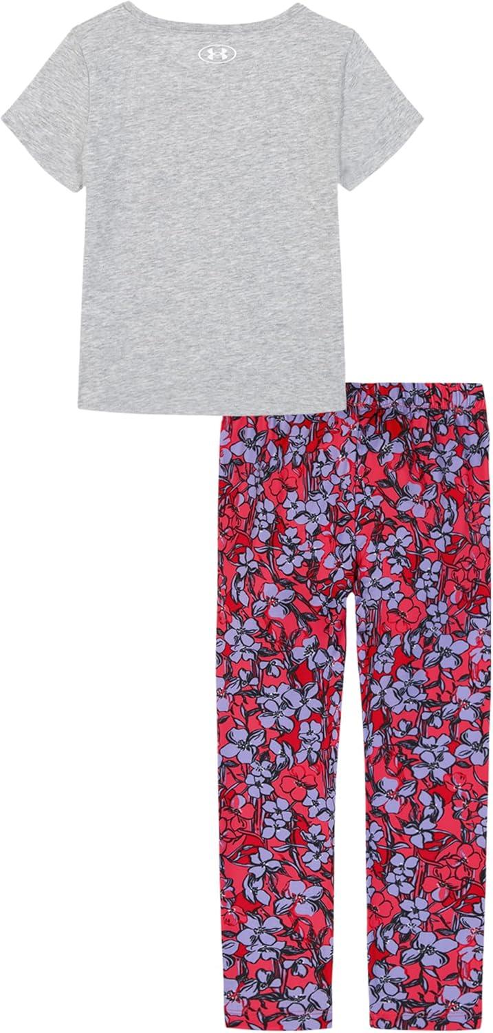 imageUnder Armour babygirls Ua Terrazzo Leopard Heart SetShort SetMod Gray Print