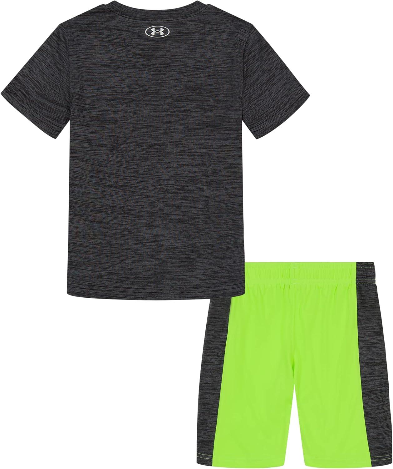 imageUnder Armour babygirls Ua Terrazzo Leopard Heart SetShort SetPitch Gray Dropback