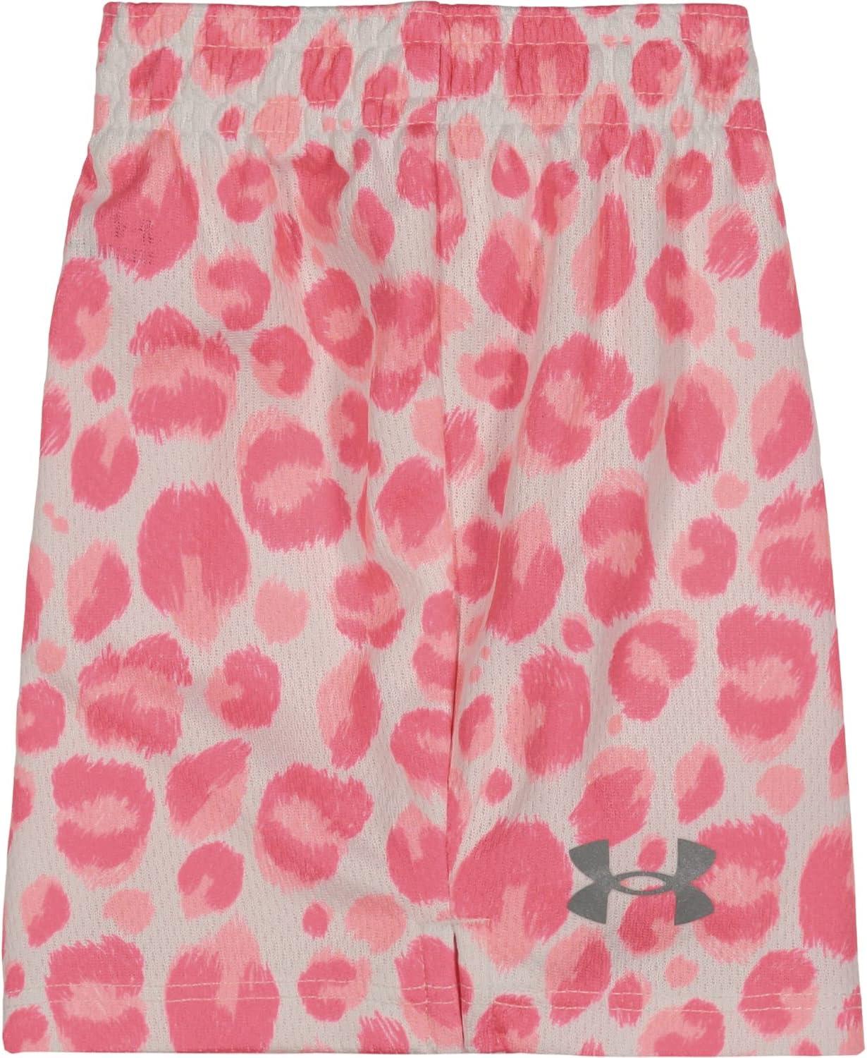 imageUnder Armour babygirls Ua Terrazzo Leopard Heart SetShort SetPop Pink Tank S21