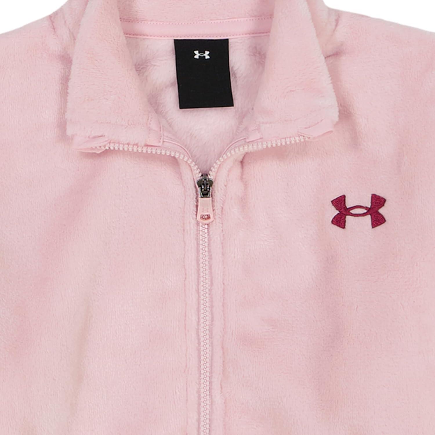 imageUnder Armour babygirls Ua Terrazzo Leopard Heart SetShort SetPrime Pink Sherpa Full Zip
