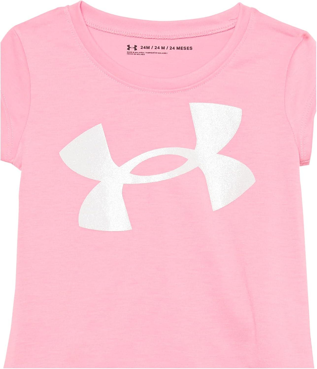 imageUnder Armour babygirls Ua Terrazzo Leopard Heart SetShort SetSolar Pink Su22