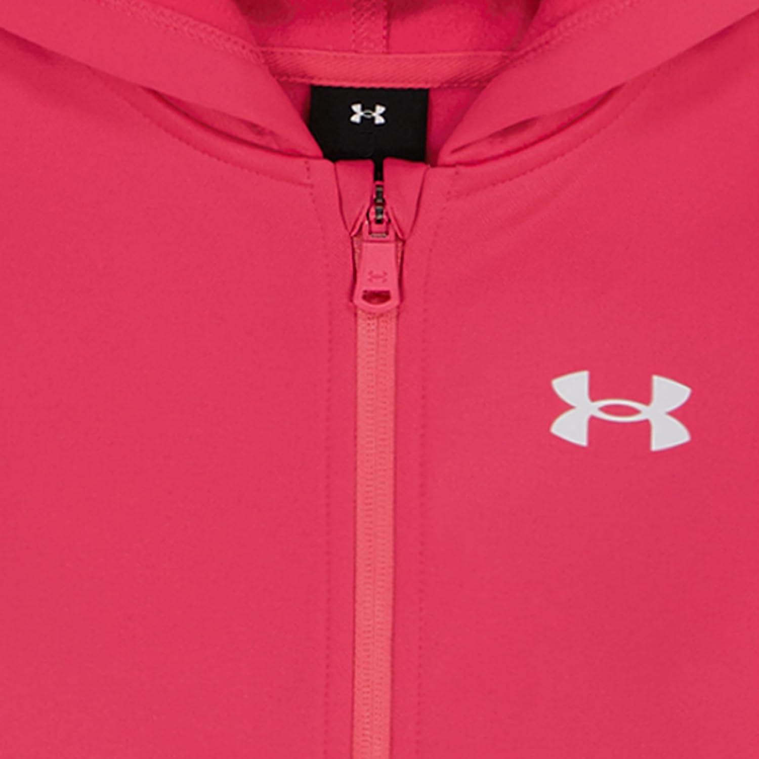 imageUnder Armour babygirls Ua Terrazzo Leopard Heart SetShort SetSuper Pink Full Zip