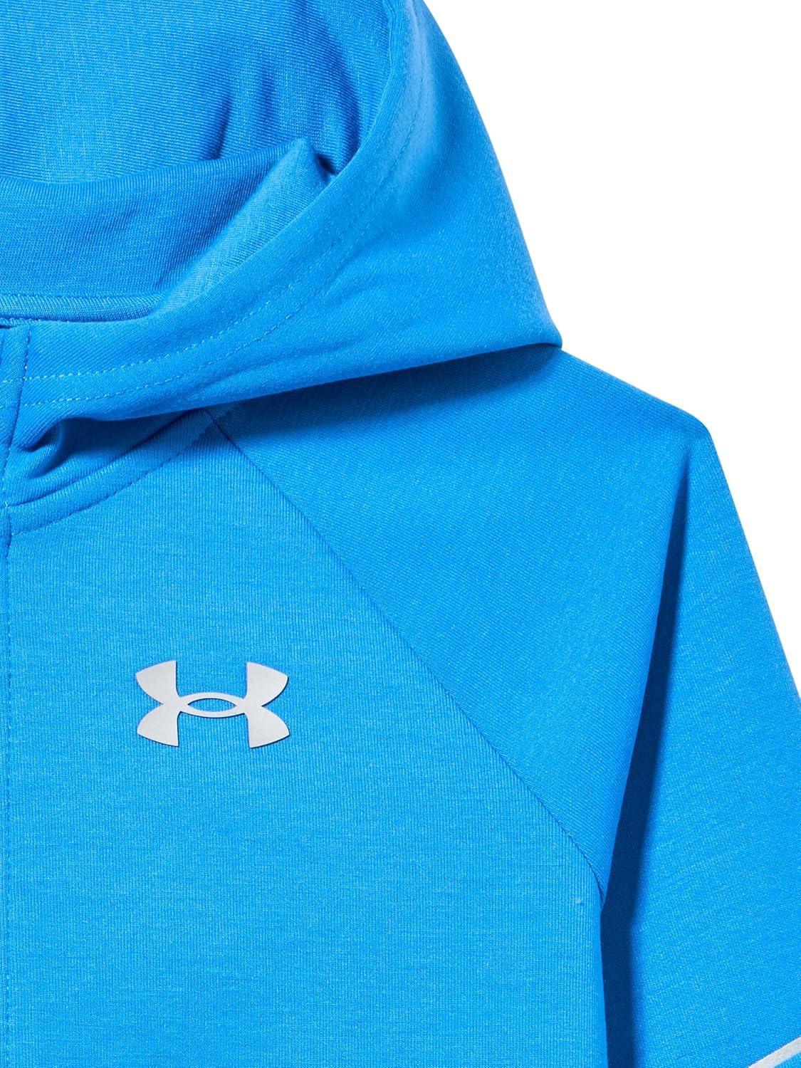 imageUnder Armour boys Hoodie Set Bottoms ampamp Hoodie Lightweight ampamp Relaxed Fit Zip UpDouble Knit Full Zip  Blue Atlantis