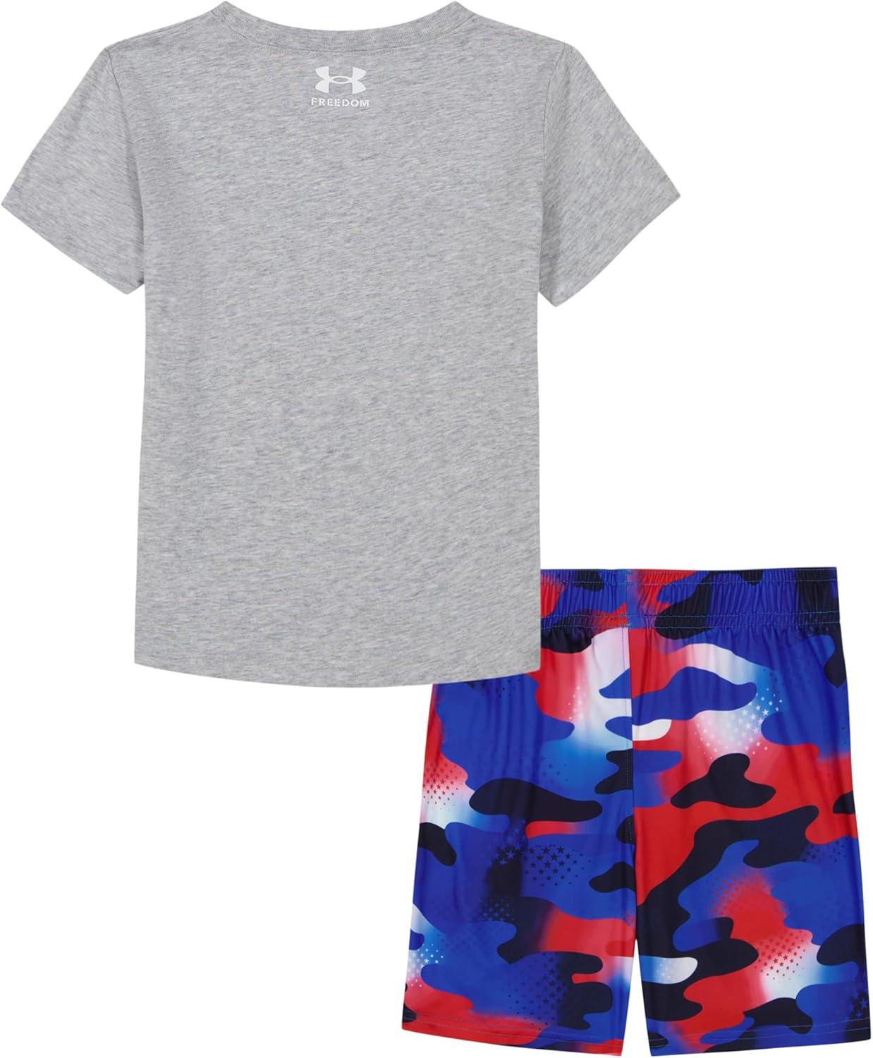 imageUnder Armour boys Outdoor Set Cohesive Pants Or Shorts ampamp TopGray Freedom Flag