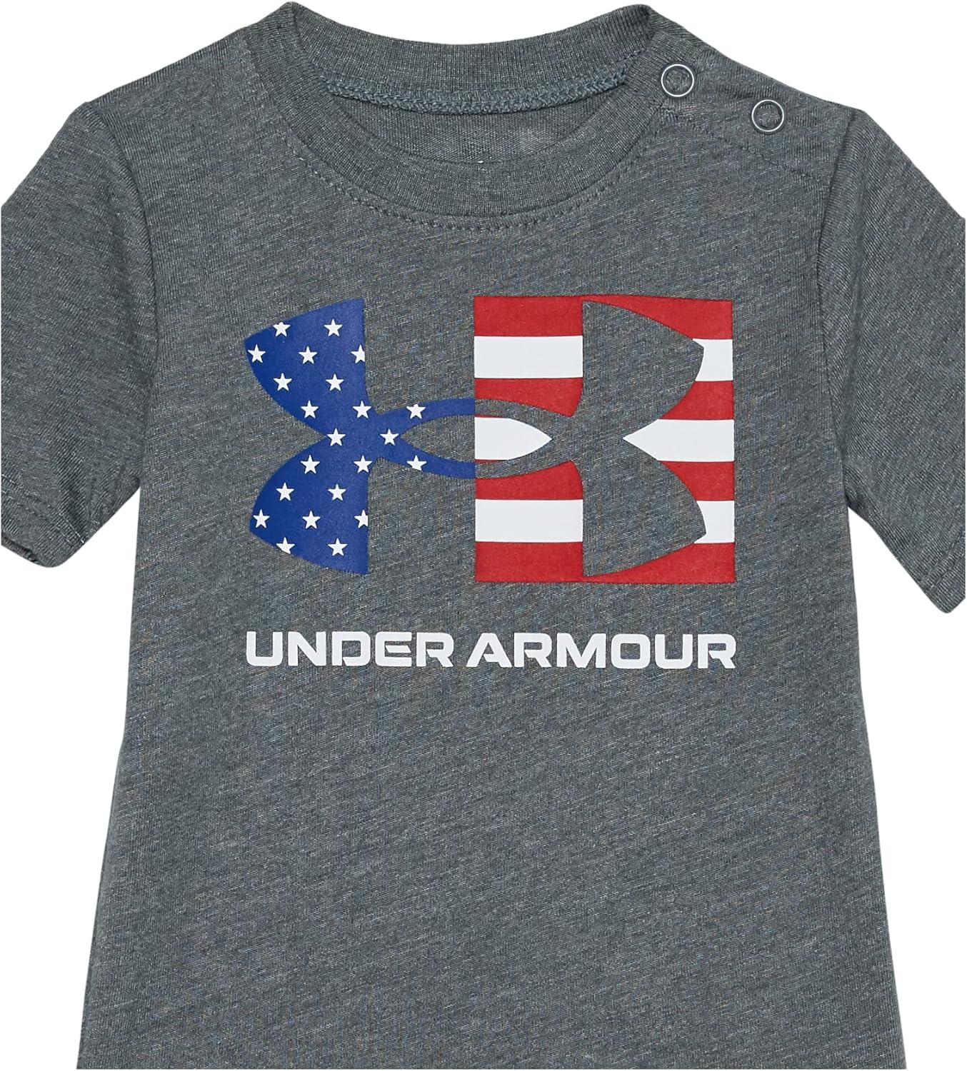 imageUnder Armour boys Outdoor Set Cohesive Pants Or Shorts ampamp TopPitch Gray Icon Flag