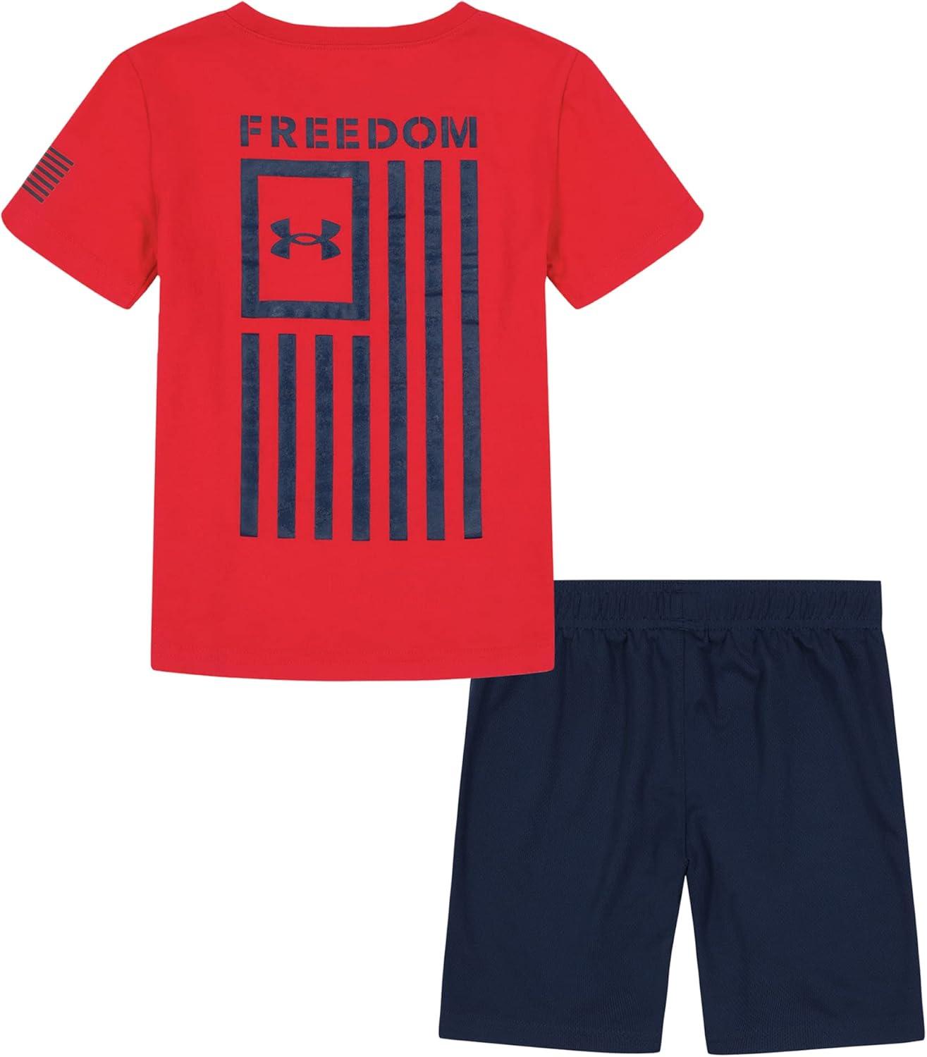 imageUnder Armour boys Outdoor Set Cohesive Pants Or Shorts ampamp TopRed Freedom Flag