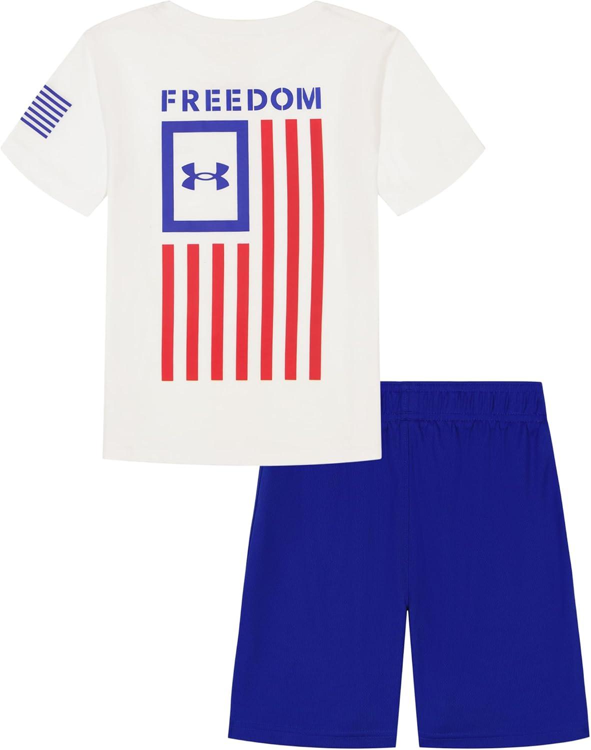 imageUnder Armour boys Outdoor Set Cohesive Pants Or Shorts ampamp TopWhite Freedom Flag