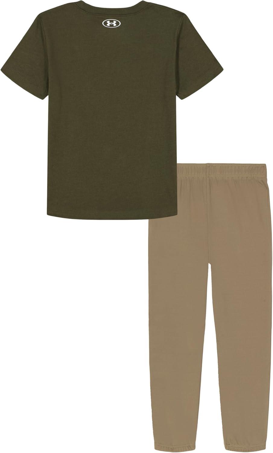 imageUnder Armour boys Short Sleeve Tee and Jogger SetBass Strike Expedition Green