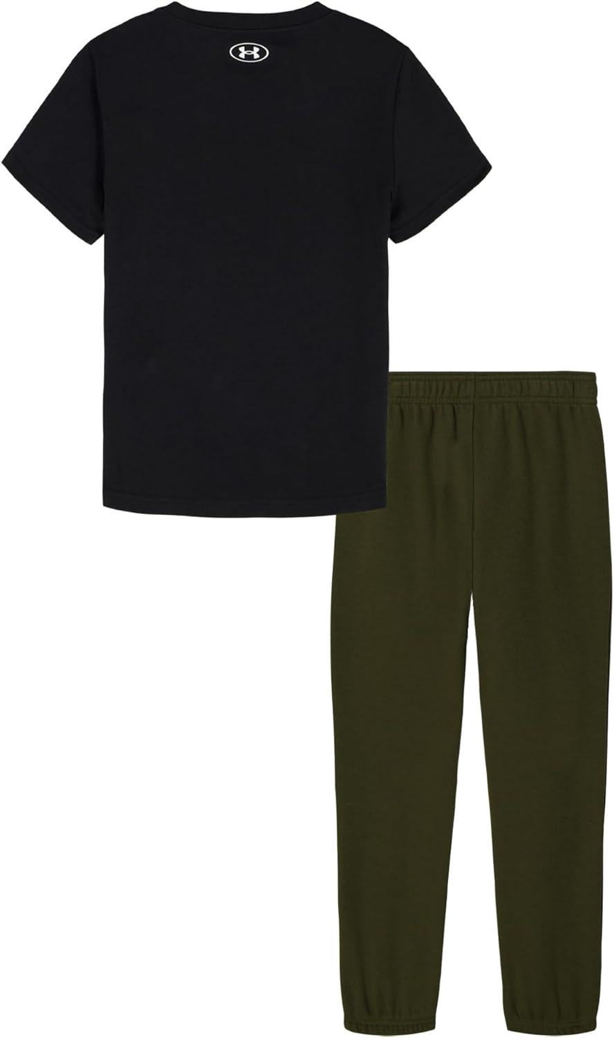 imageUnder Armour boys Short Sleeve Tee and Jogger SetBlack Short Sleeve