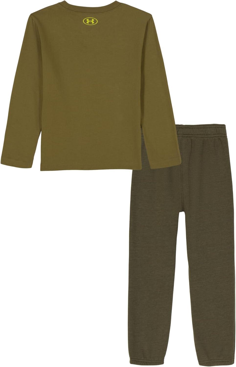 imageUnder Armour boys Short Sleeve Tee and Jogger SetCanteen Green Desert Lizard