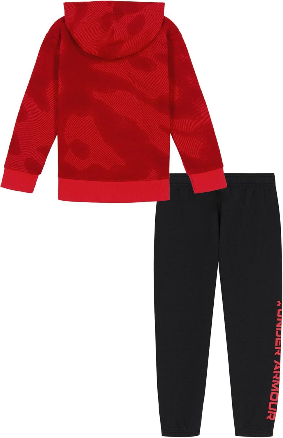 imageUnder Armour boys Short Sleeve Tee and Jogger SetRed Lino Wave
