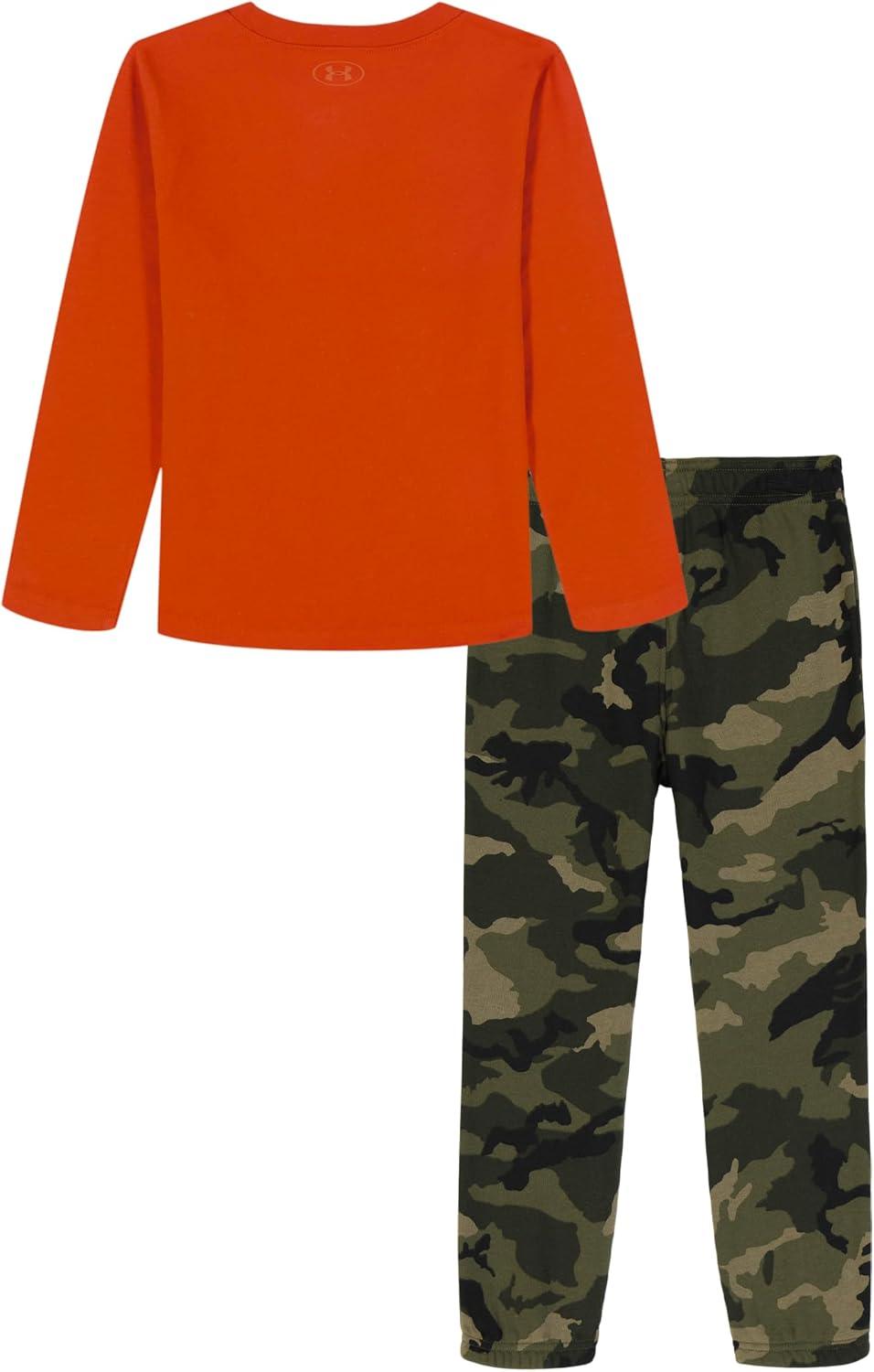 imageUnder Armour boys Short Sleeve Tee and Jogger SetSurplus Orange Camp Logo