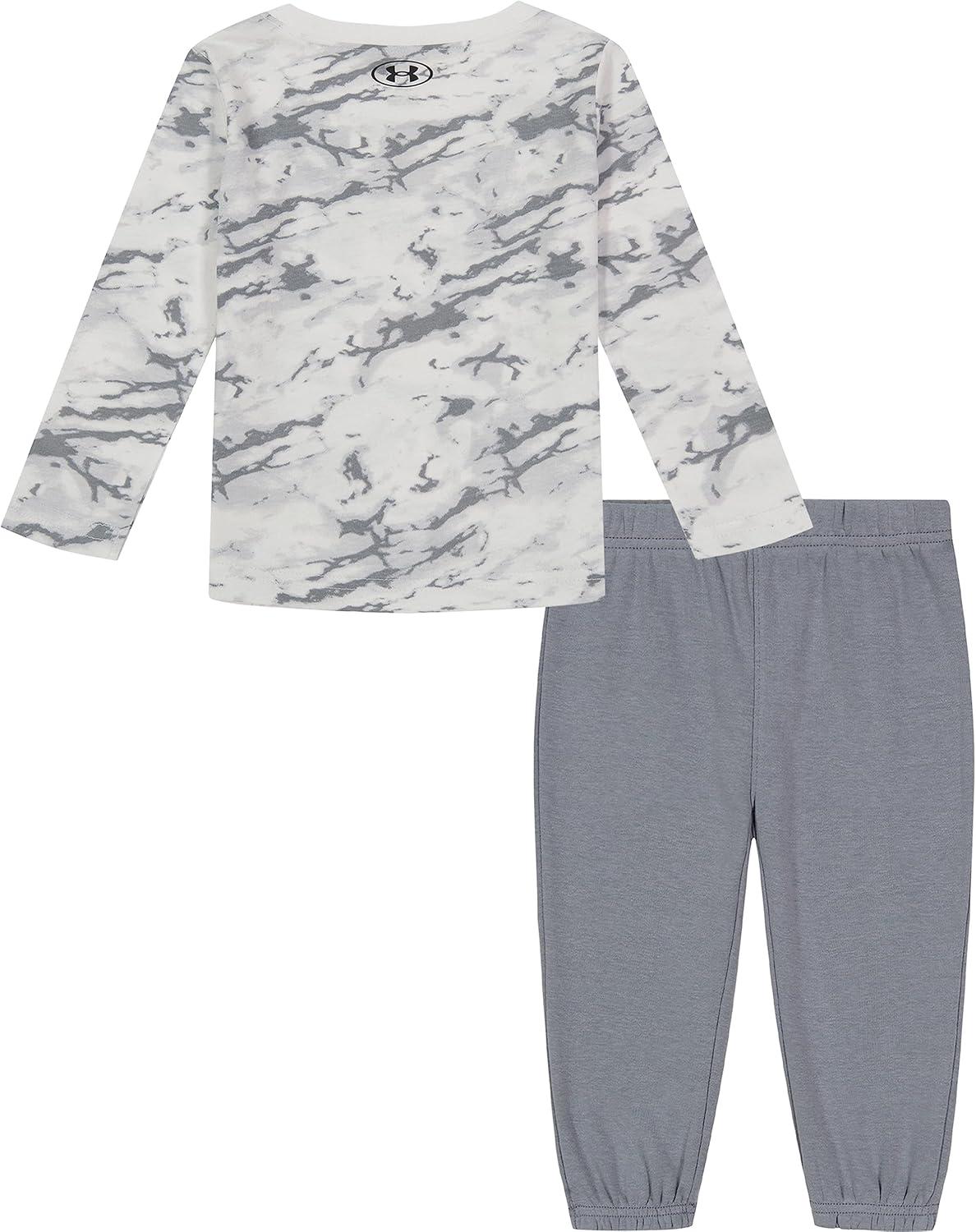 imageUnder Armour boys Short Sleeve Tee and Jogger SetWhite Marble