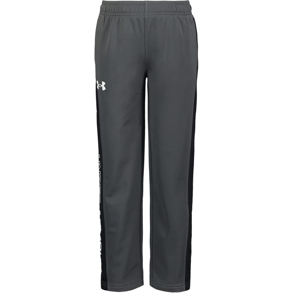 imageUnder Armour Boys Brawler Joggers Sweatpants with Elastic Waistband ampamp Pant Leg Logo DesignPitch Gray Black  Tapered