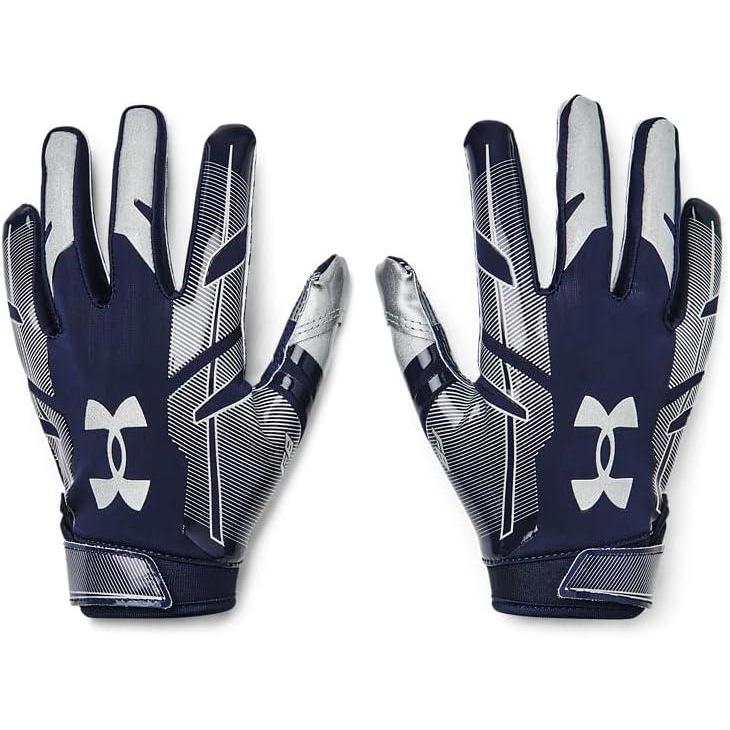 imageUnder Armour Boys F8 Football GlovesMidnight Navy 410Metallic Silver