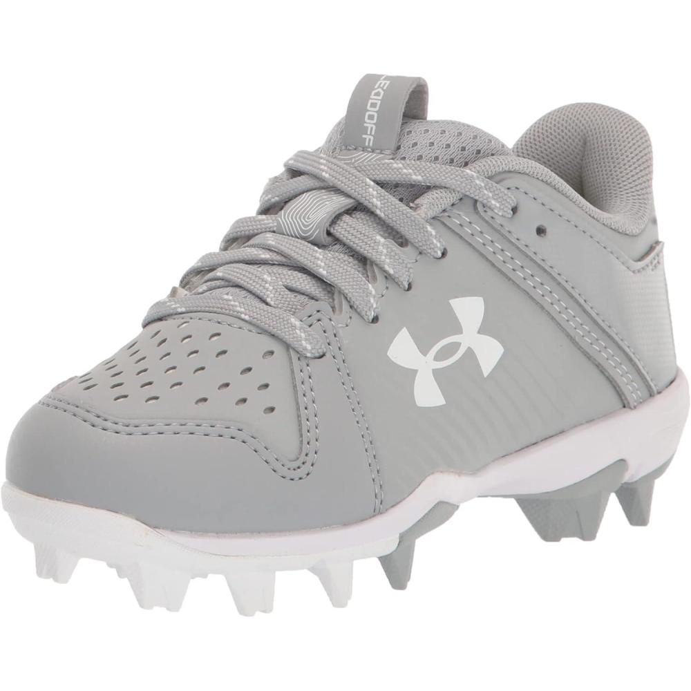 imageUnder Armour Boys Leadoff Low Junior Rubber Molded Baseball CleatBaseball Gray