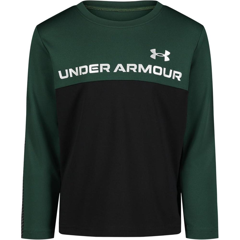 imageUnder Armour Boys Outdoor Long Sleeve Tee Stylish Crew Neckline Cute Full FitBe Seen  Black