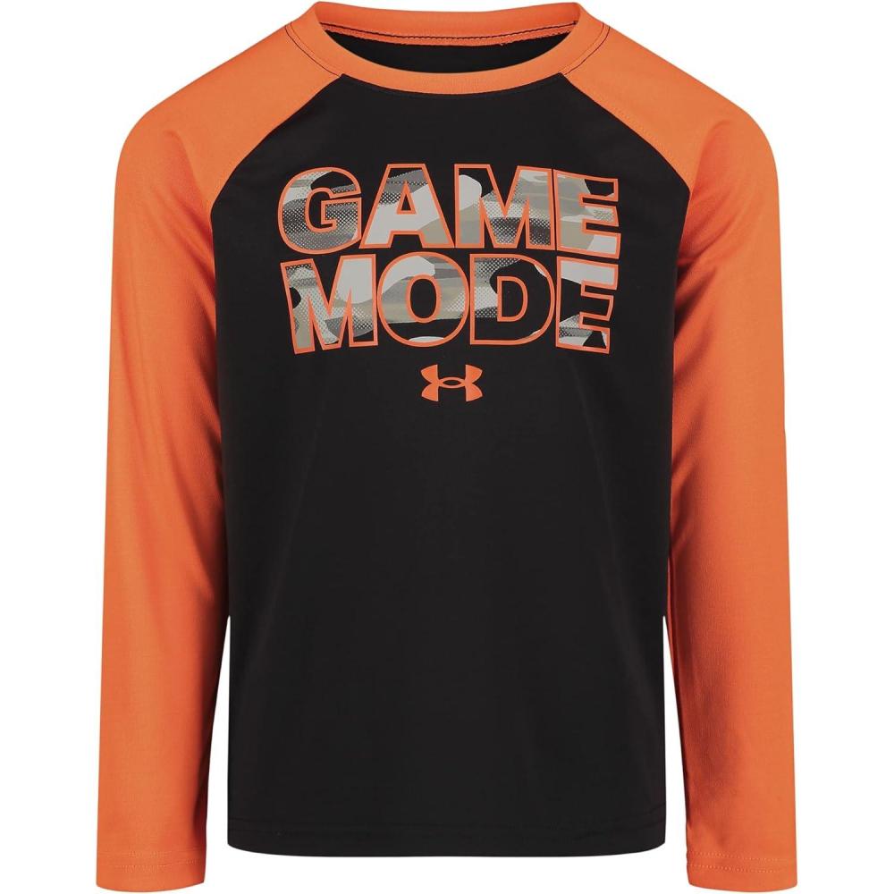 imageUnder Armour Boys Outdoor Long Sleeve Tee Stylish Crew Neckline Cute Full FitBlack Camo
