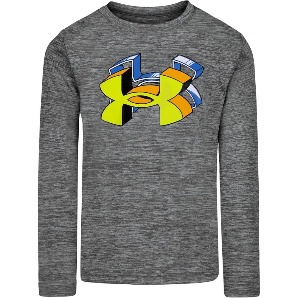 imageUnder Armour Boys Outdoor Long Sleeve Tee Stylish Crew Neckline Cute Full FitCastlerock Twist Tech