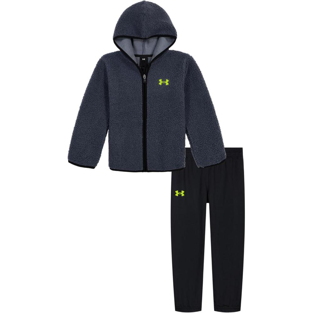 imageUnder Armour Boys Outdoor Long Sleeve Tee Stylish Crew Neckline Cute Full FitDownpour Gray Sherpa