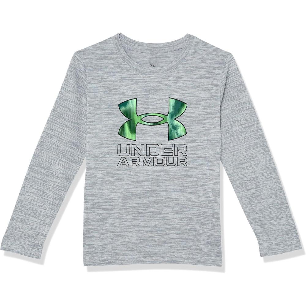imageUnder Armour Boys Outdoor Long Sleeve Tee Stylish Crew Neckline Cute Full FitSteel  Valley Etch