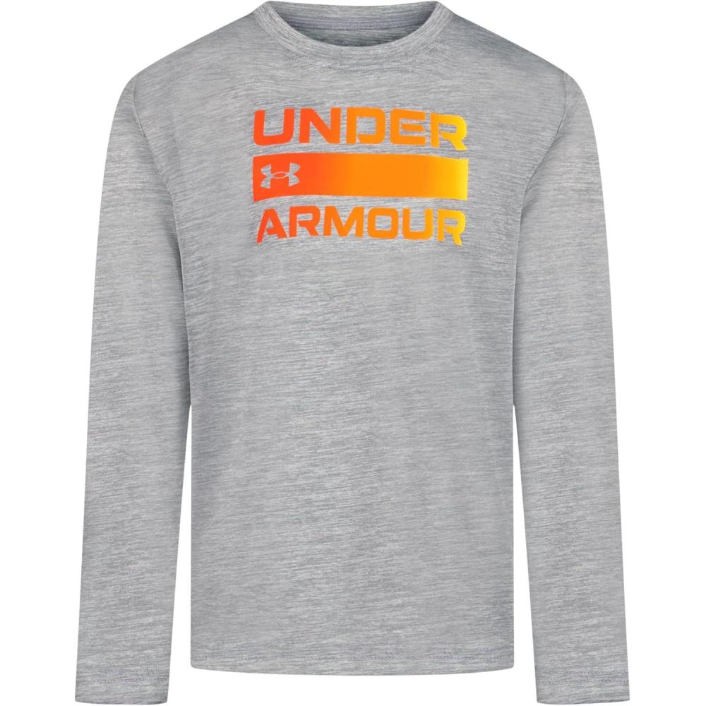 imageUnder Armour Boys Outdoor Long Sleeve Tee Stylish Crew Neckline Cute Full FitSteel