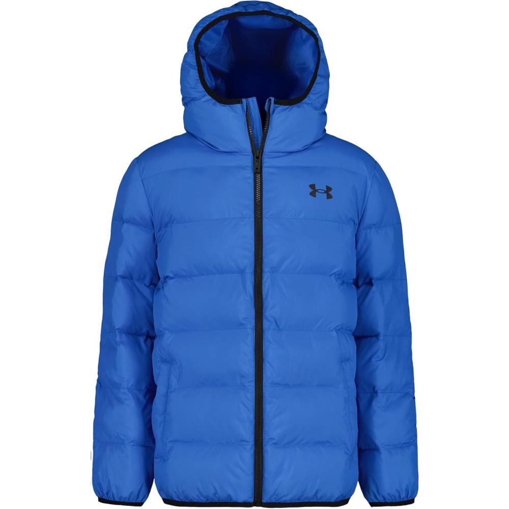 imageUnder Armour Boys Pronto Puffer Jacket MidWeight Zip Up Closure Repels WaterBlue Atlantis
