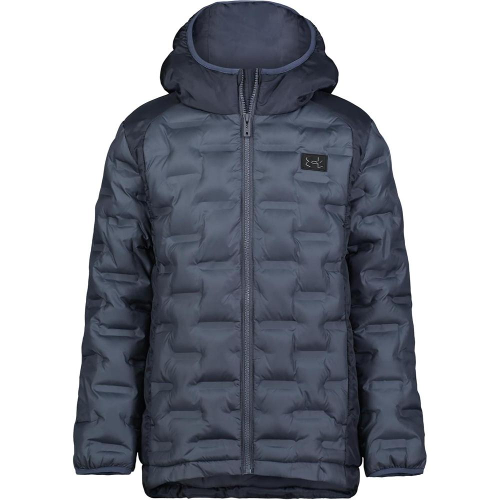 imageUnder Armour Boys Pronto Puffer Jacket MidWeight Zip Up Closure Repels WaterDownpour Gray