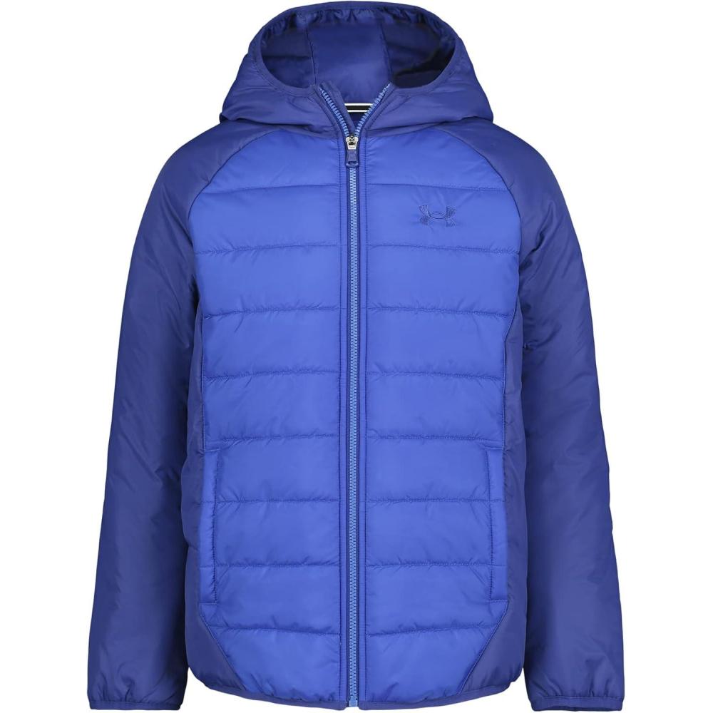 imageUnder Armour Boys Pronto Puffer Jacket MidWeight Zip Up Closure Repels WaterVersa Bluecore