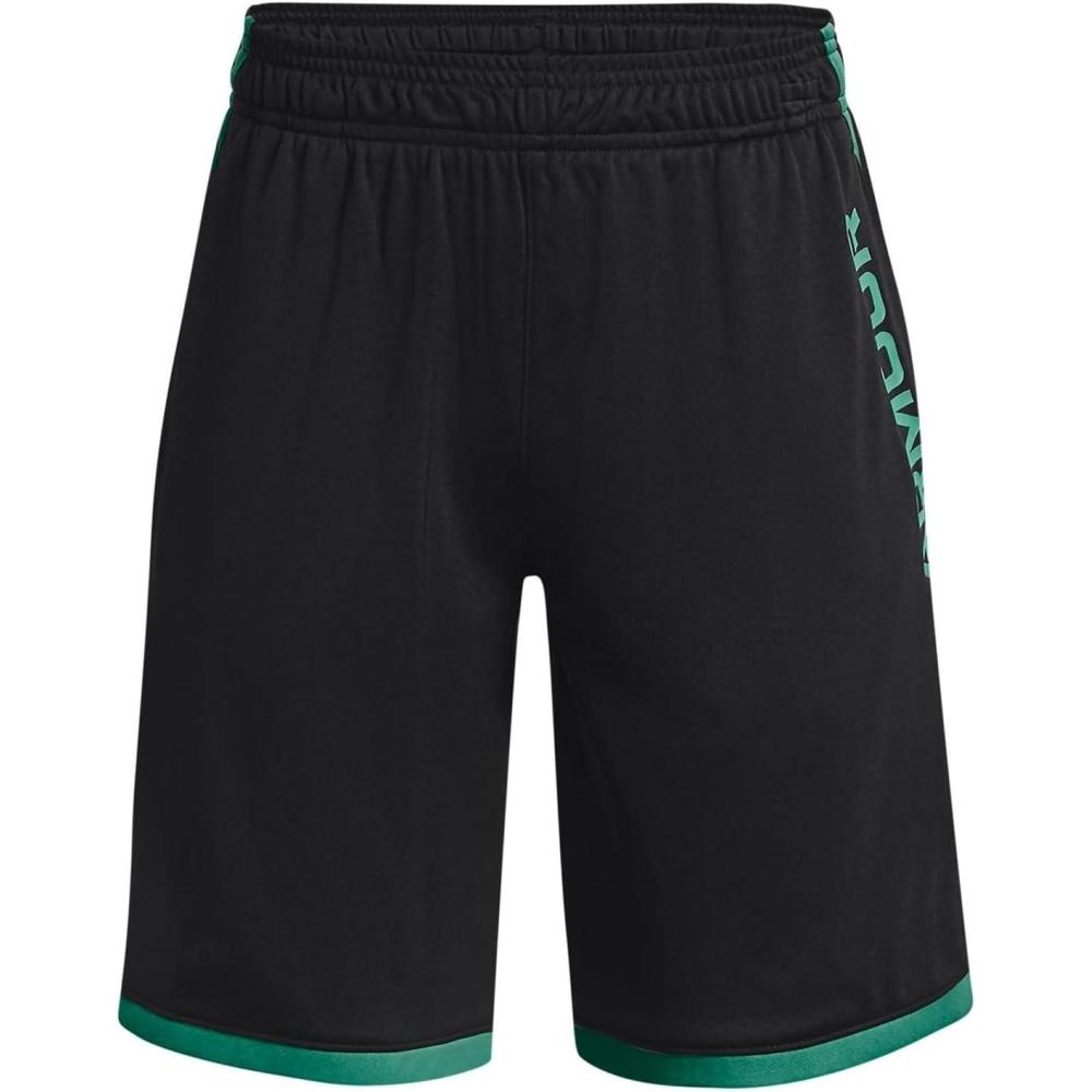 imageUnder Armour Boys Stunt 30 Shorts005 Black  Birdie Green  White
