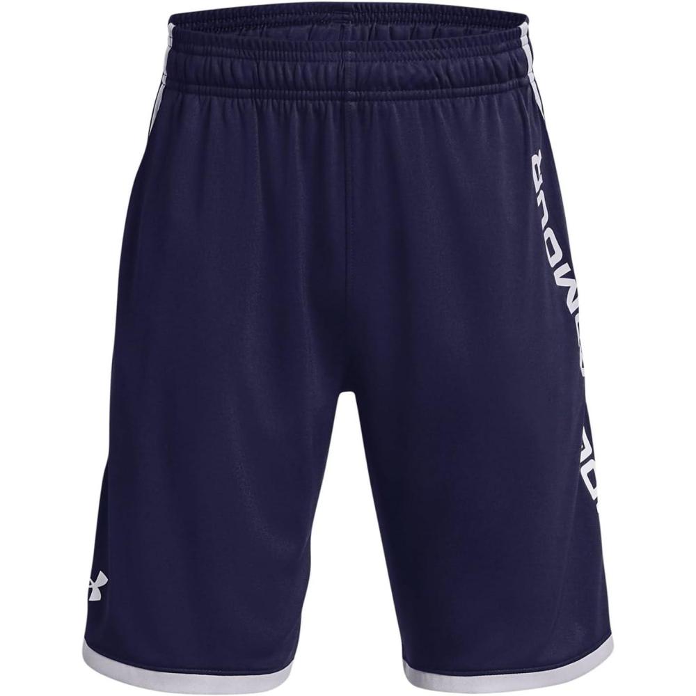 imageUnder Armour Boys Stunt 30 Shorts410 Midnight Navy  Mod Gray  White
