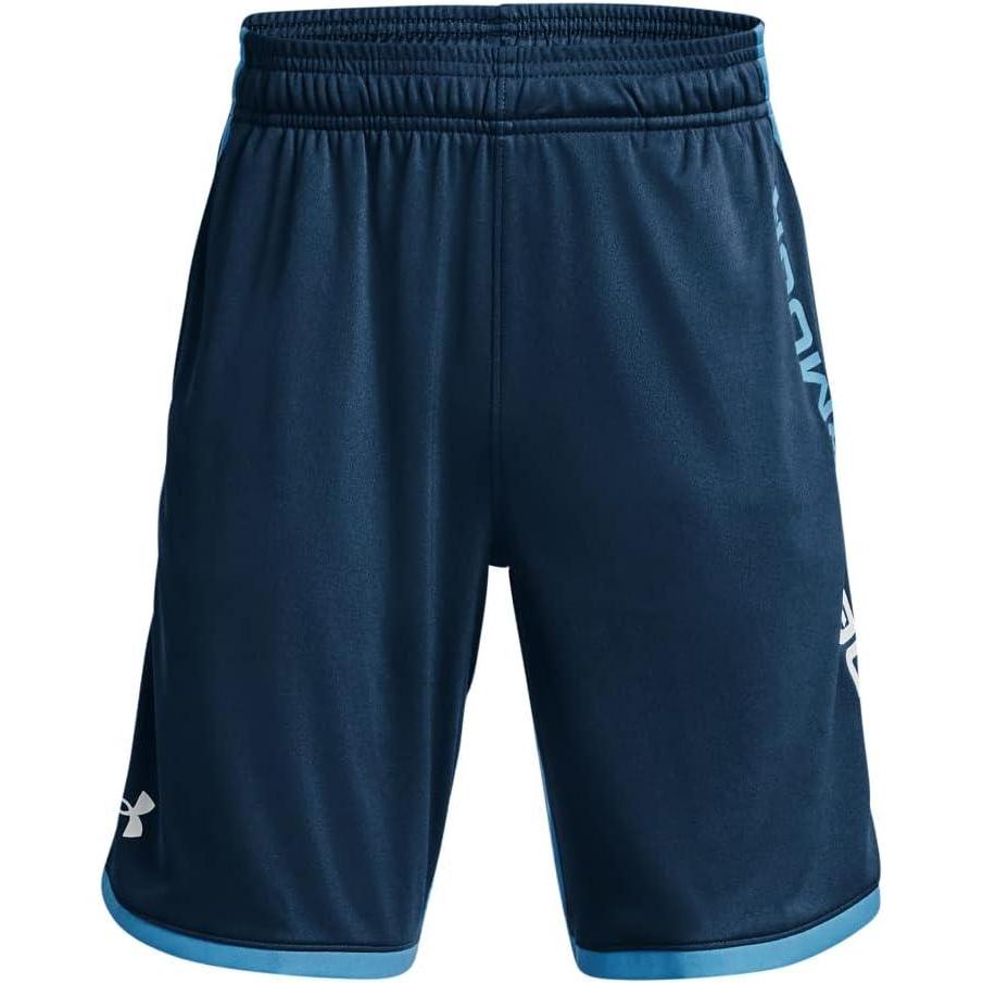 imageUnder Armour Boys Stunt 30 Shorts437 Petrol Blue  Capri  White