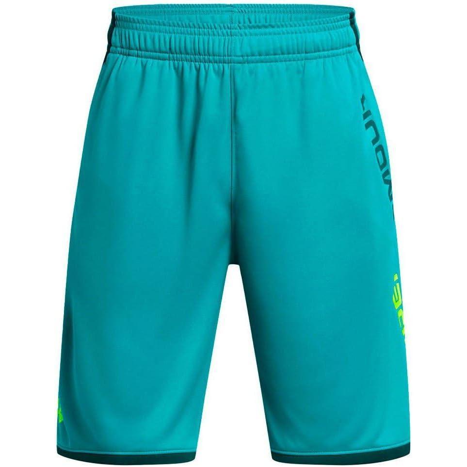 imageUnder Armour Boys Stunt 30 Shorts464 Circuit Teal  Hydro Teal  Highvis Yellow