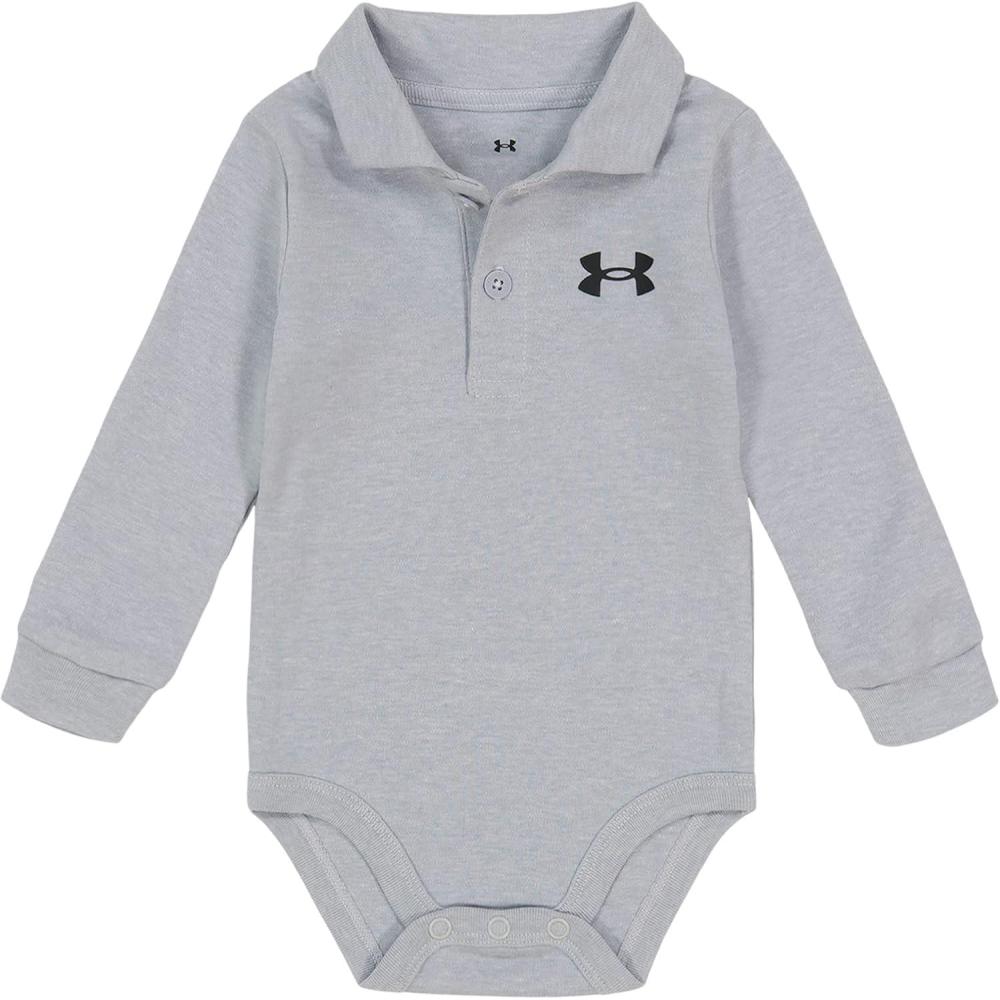 imageUnder Armour babyboys Logo Polo BodysuitLong Sleeve  Light Grey