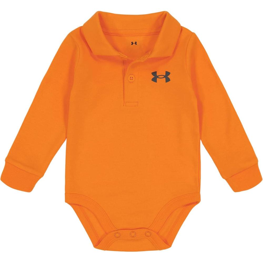 imageUnder Armour babyboys Logo Polo BodysuitLong Sleeve  Orange