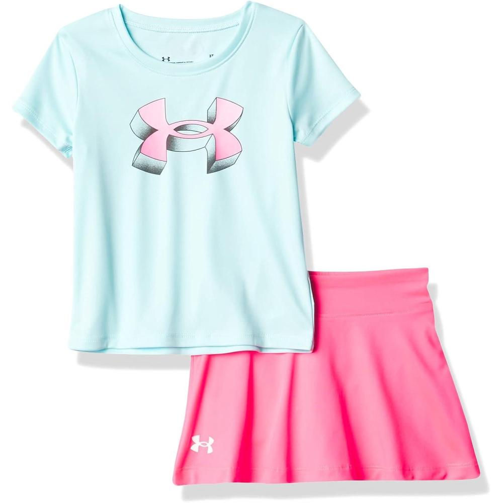 imageUnder Armour babygirls Ua Terrazzo Leopard Heart SetShort SetBreeze S21