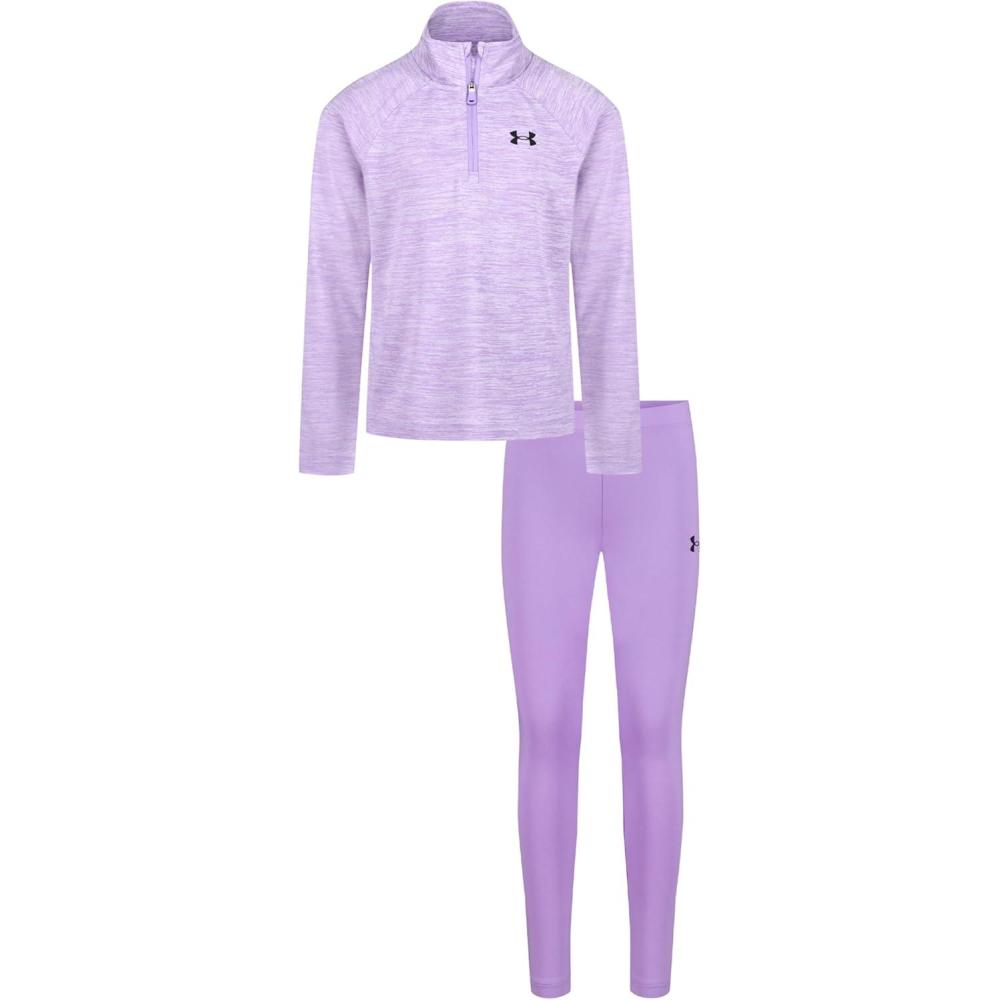 imageUnder Armour babygirls Ua Terrazzo Leopard Heart SetShort SetLavendar Quarter Zip