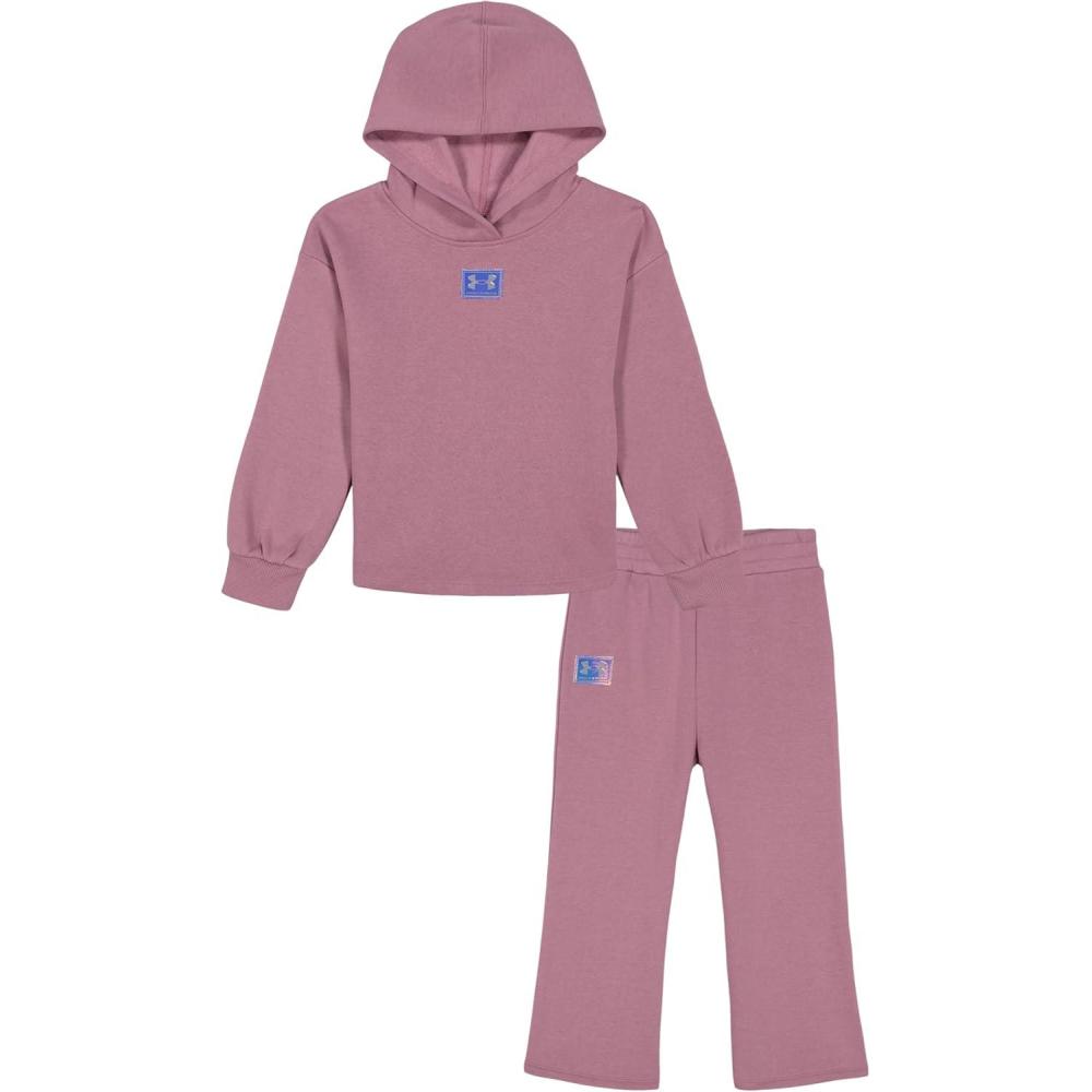 imageUnder Armour babygirls Ua Terrazzo Leopard Heart SetShort SetPink Elixir  Flare Pant