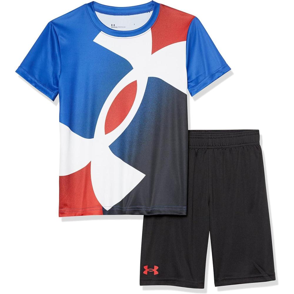 imageUnder Armour babygirls Ua Terrazzo Leopard Heart SetShort SetRoyal Su22