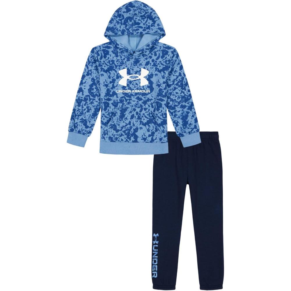 imageUnder Armour boys Hoodie Set Bottoms ampamp Hoodie Lightweight ampamp Relaxed Fit Zip UpBlue Geode