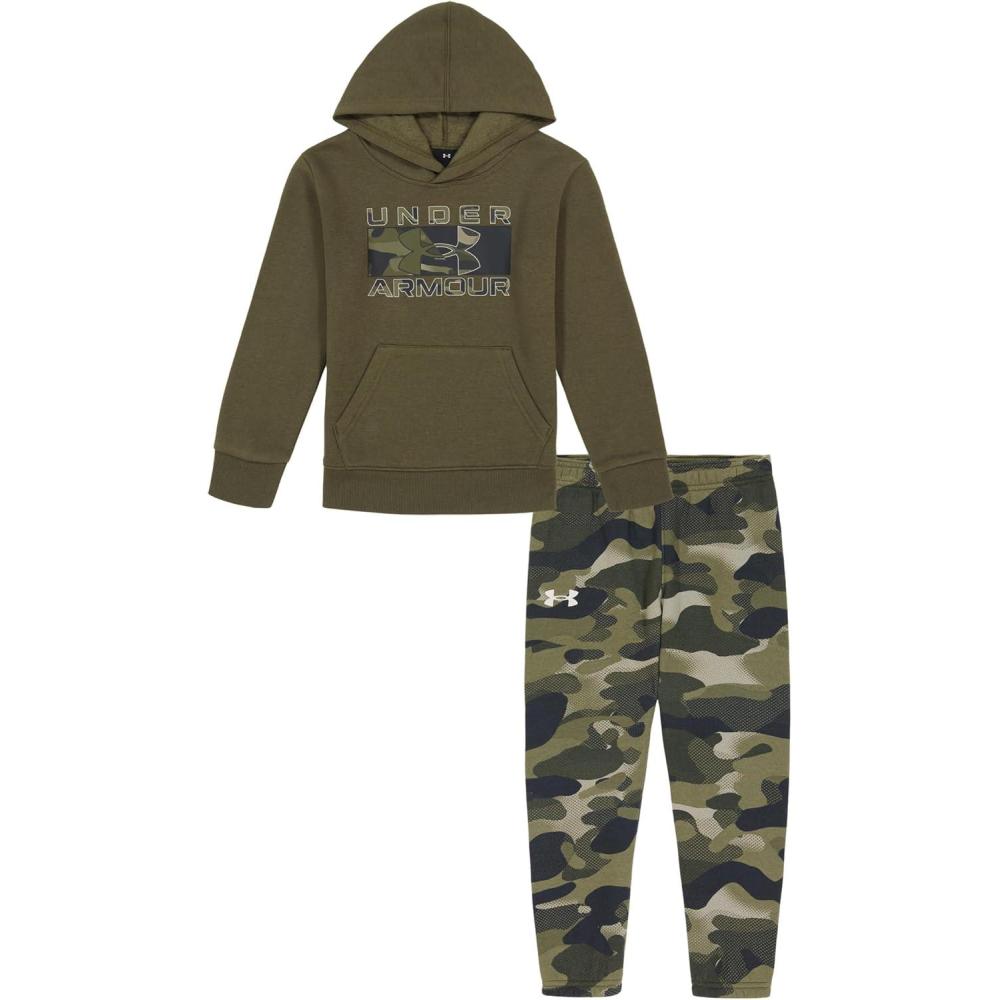 imageUnder Armour boys Hoodie Set Bottoms ampamp Hoodie Lightweight ampamp Relaxed Fit Zip UpMarine Od Camo