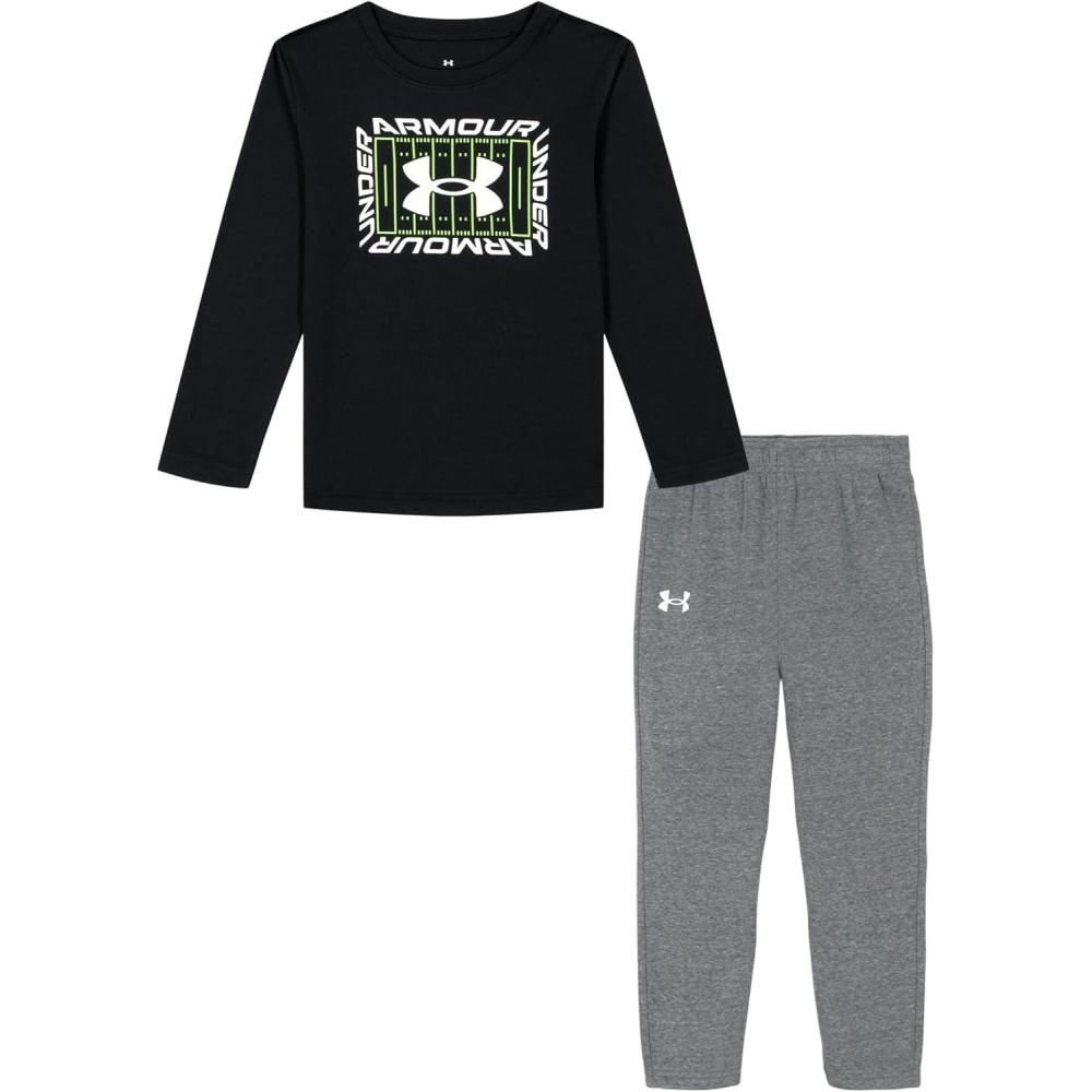 imageUnder Armour boys Short Sleeve Tee and Jogger SetBlackFootball Field