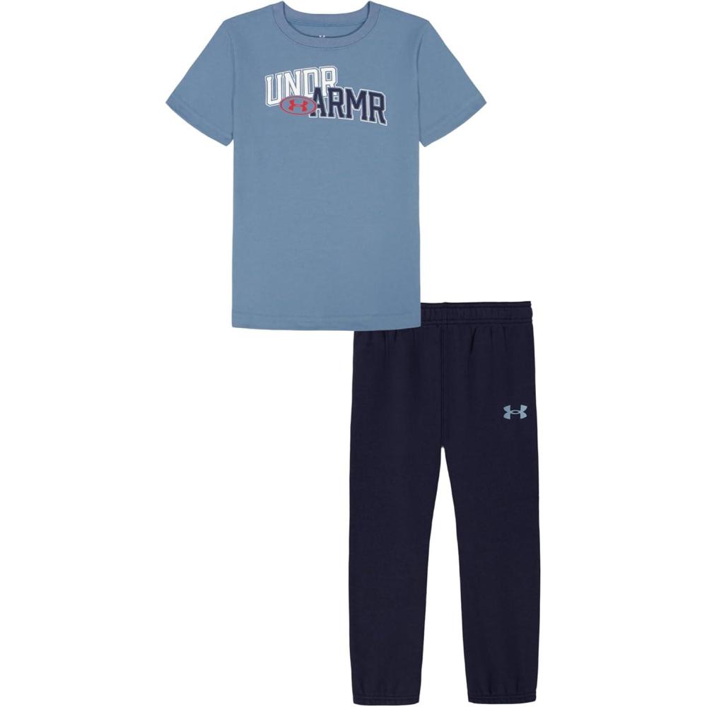 imageUnder Armour boys Short Sleeve Tee and Jogger SetBlue Smoke