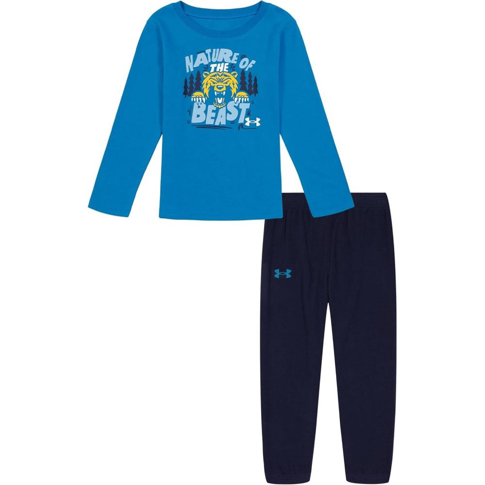 imageUnder Armour boys Short Sleeve Tee and Jogger SetCosmic Blue Nature