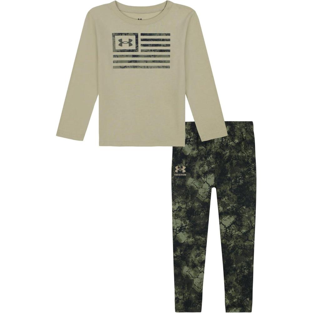 imageUnder Armour boys Short Sleeve Tee and Jogger SetCracked Desert Sand