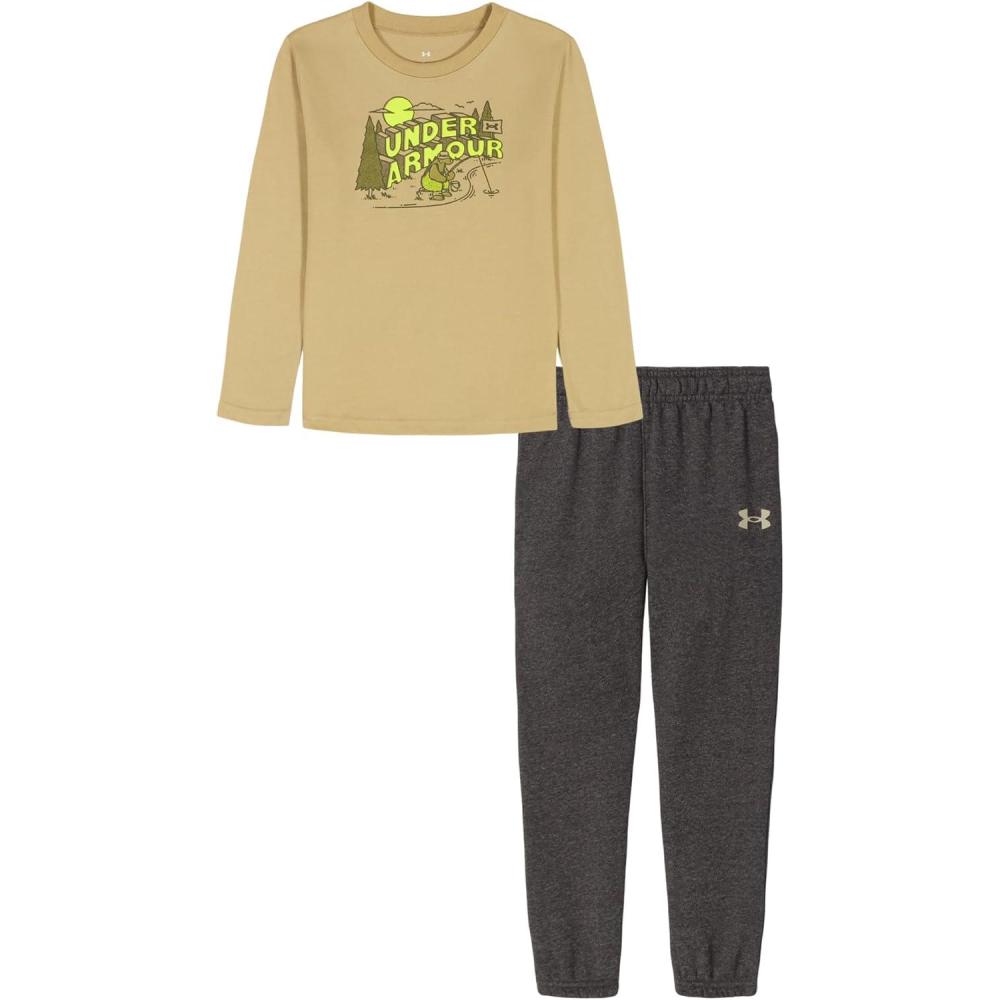 imageUnder Armour boys Short Sleeve Tee and Jogger SetField Khaki Bear Fishing Set