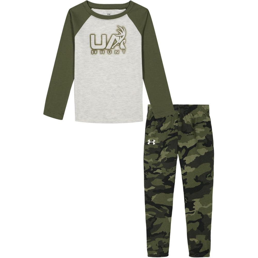imageUnder Armour boys Short Sleeve Tee and Jogger SetSummit White Hunt